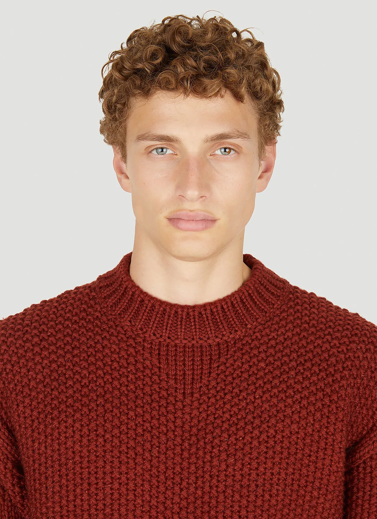 Jil Sander  |Crew Neck Pullovers Wool Long Sleeves Plain Designers