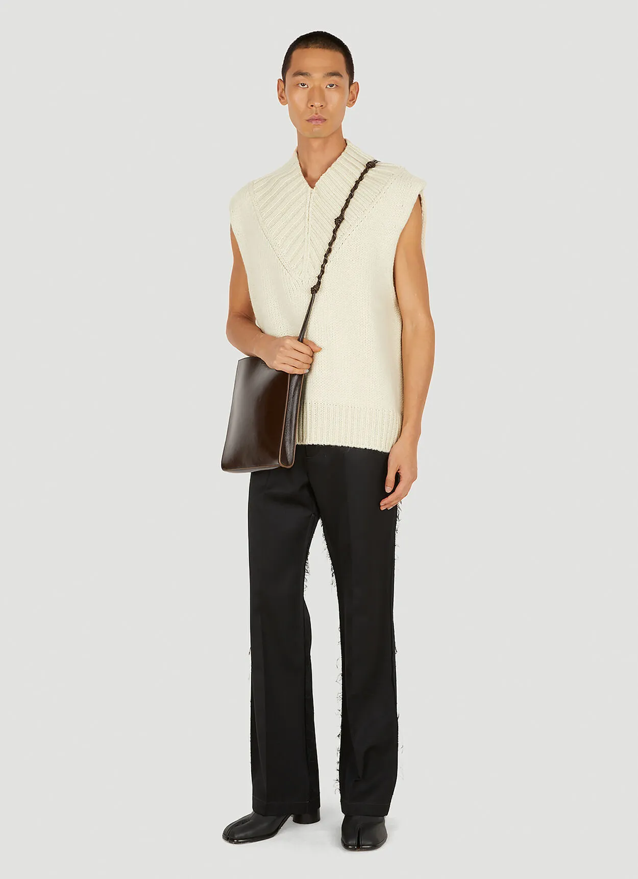 Jil Sander  |Pullovers Wool Sleeveless V-Neck Plain Designers