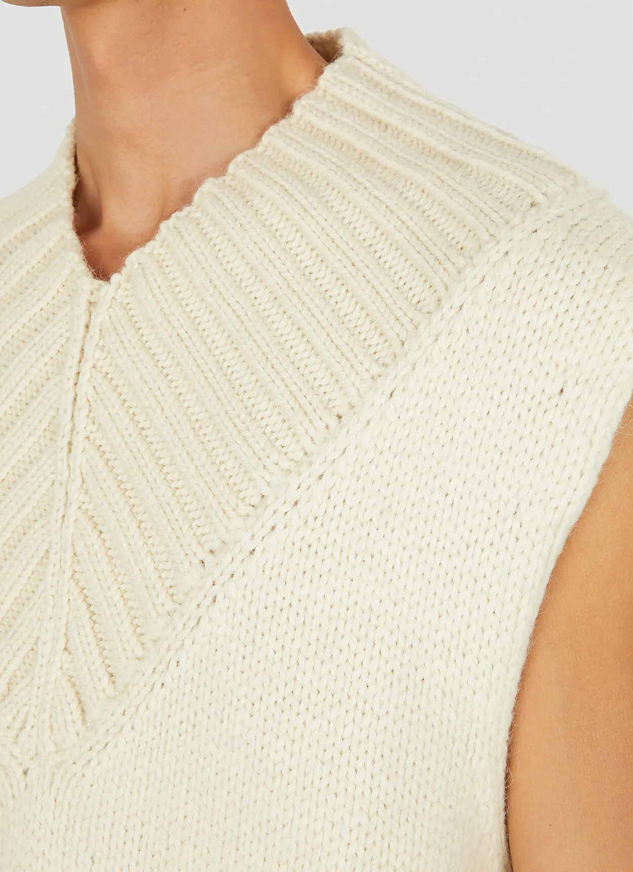 Jil Sander  |Pullovers Wool Sleeveless V-Neck Plain Designers