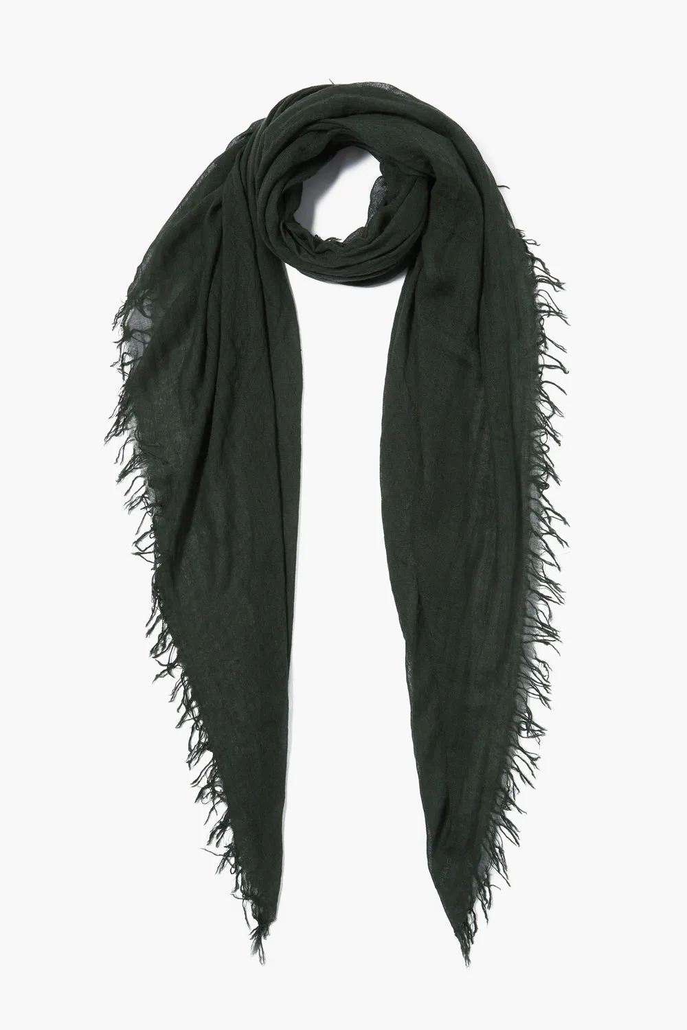 Kombu Green Cashmere and Silk Scarf