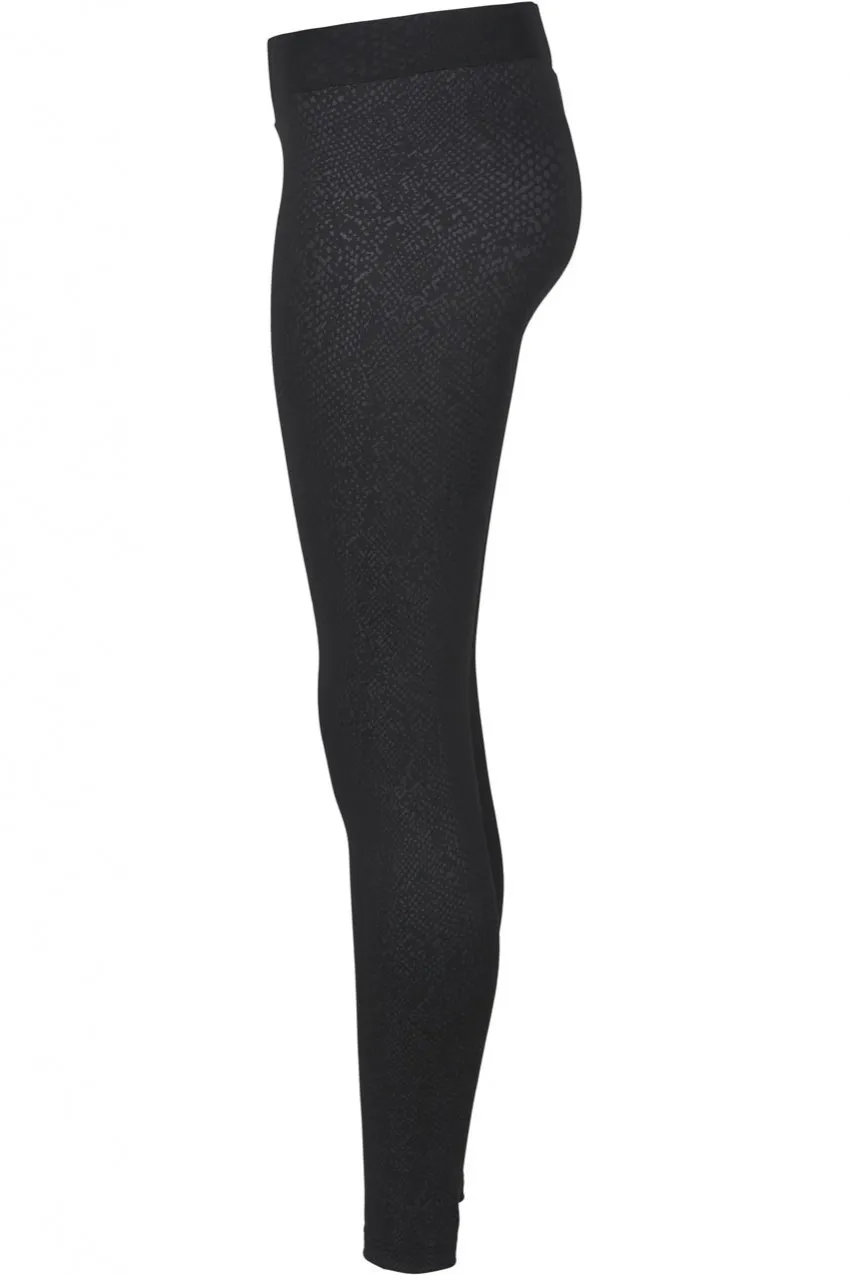 Leggings effetto pitonato nero taglie forti