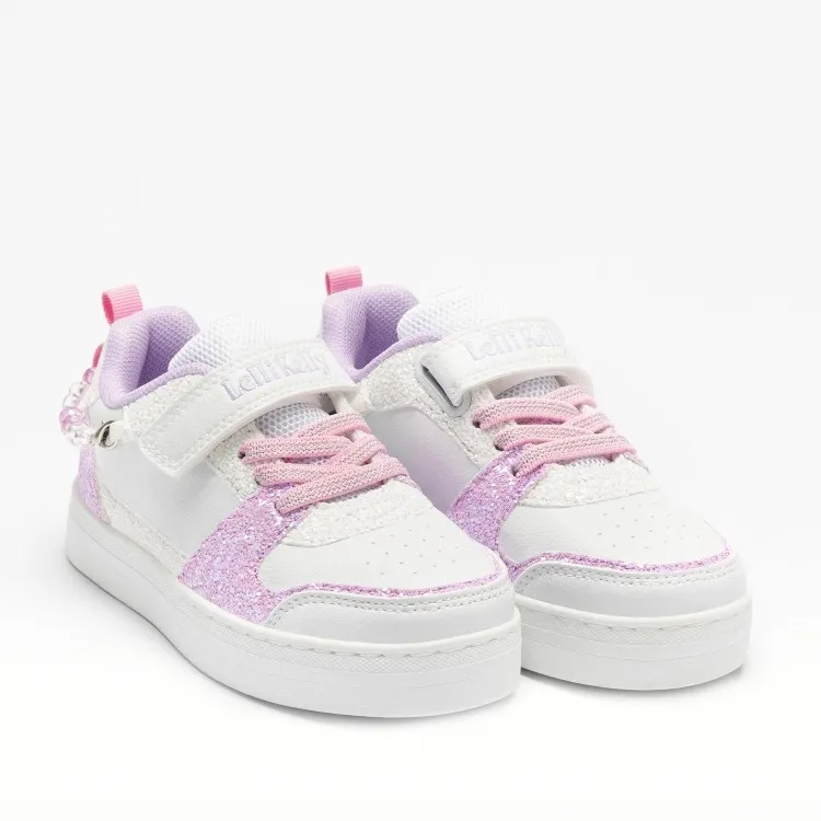 Lelli Kelly GIOIELLO New Scarpe Bambina Sneaker con Accessorio Bianco Lilla