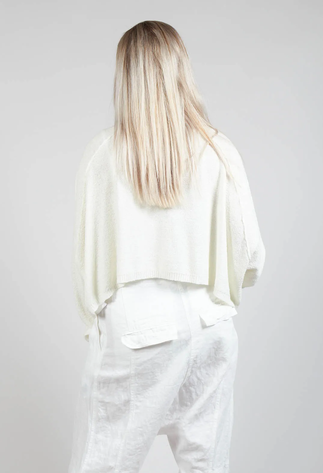 Lightwear Cropped Jumper in Lily 10% Cloud