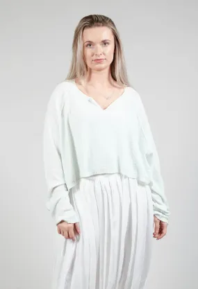 Lightwear Cropped Jumper in Tulip 10% Cloud