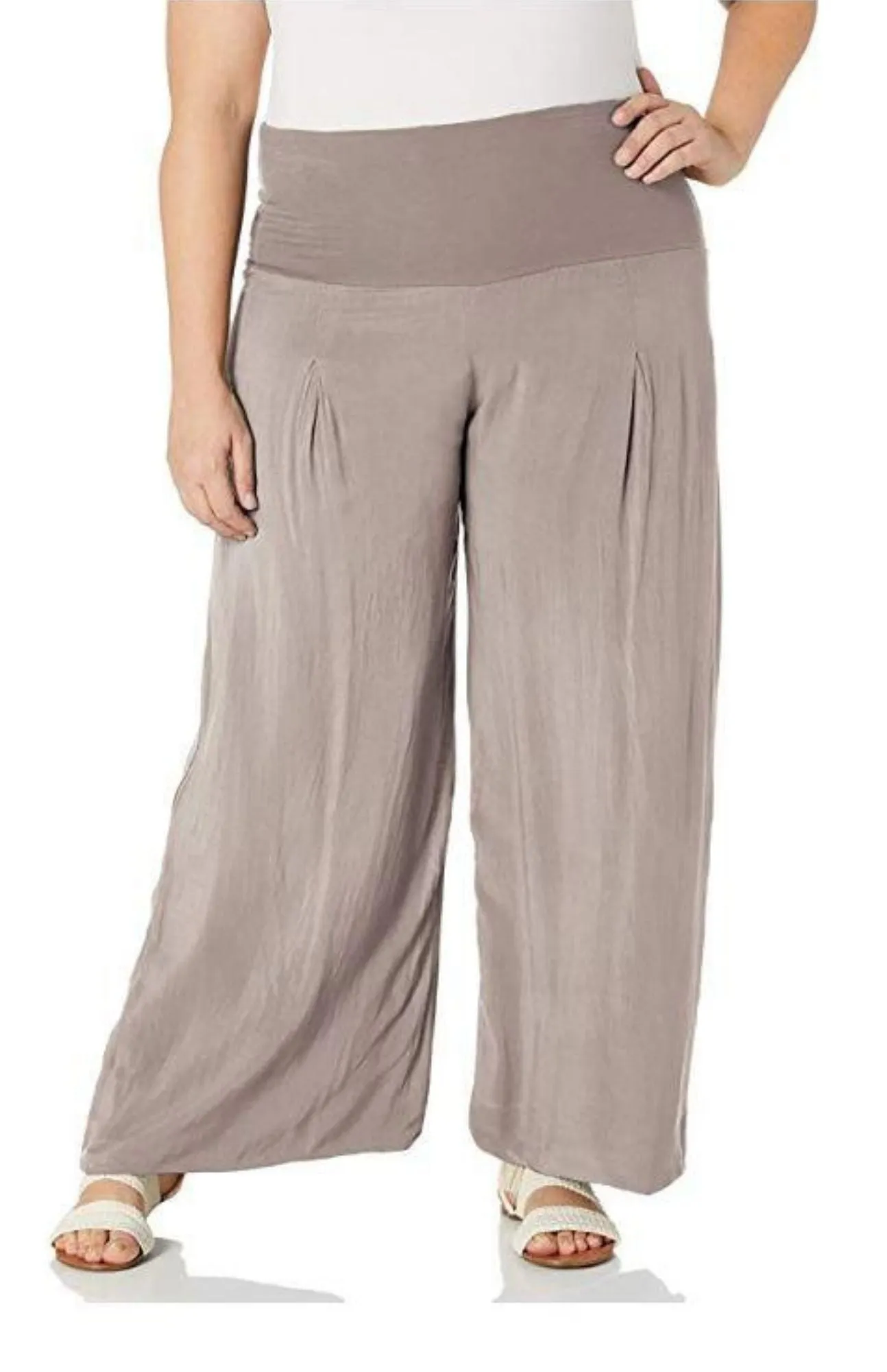 M Made in Italy - Plus Size Maxi Wide Leg Pant