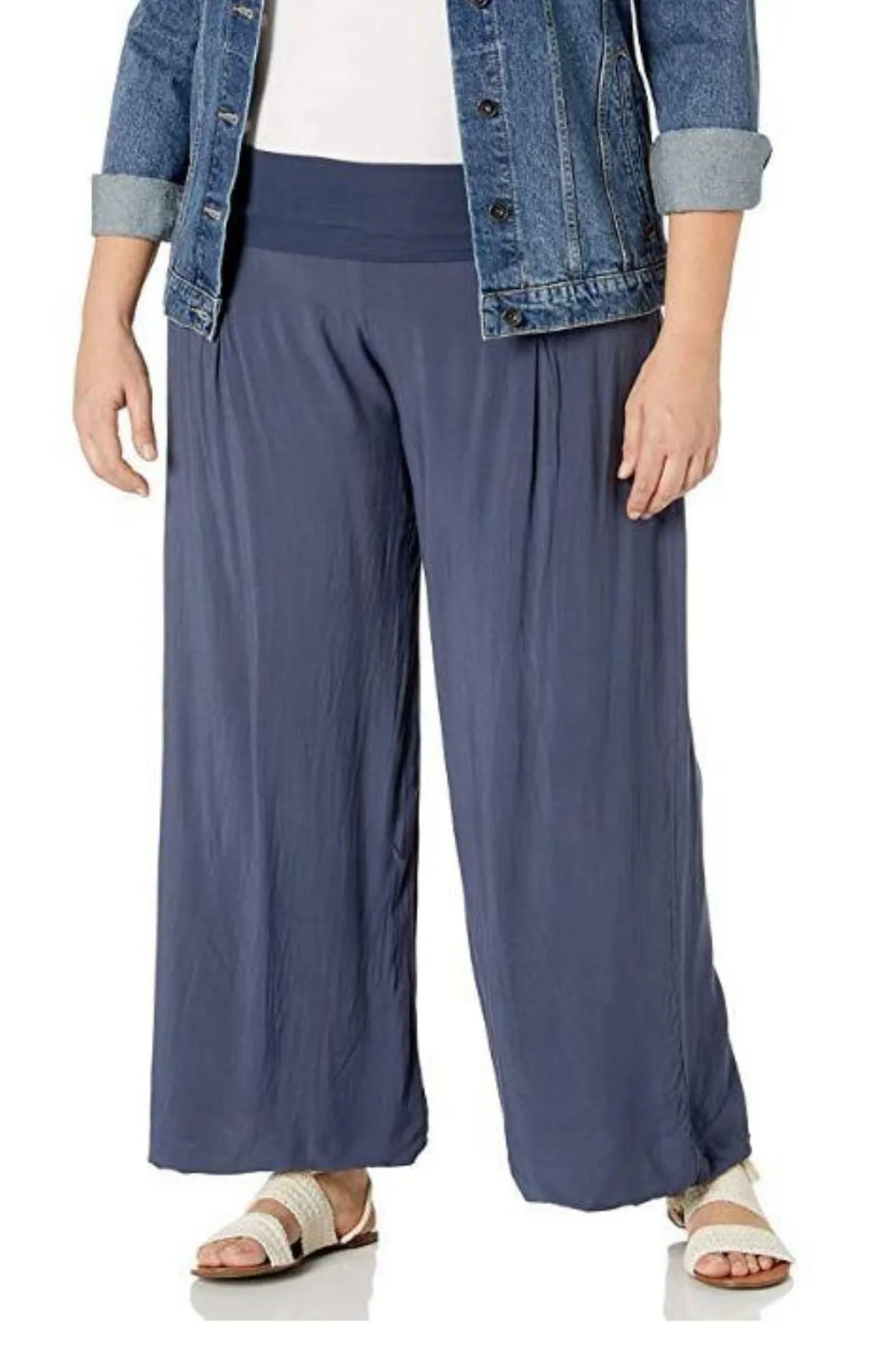 M Made in Italy - Plus Size Maxi Wide Leg Pant