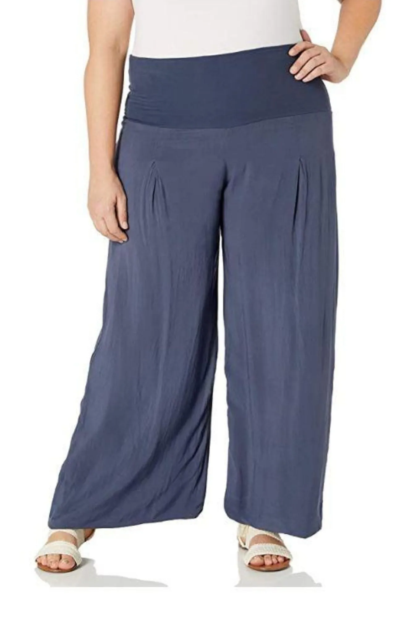 M Made in Italy - Plus Size Maxi Wide Leg Pant