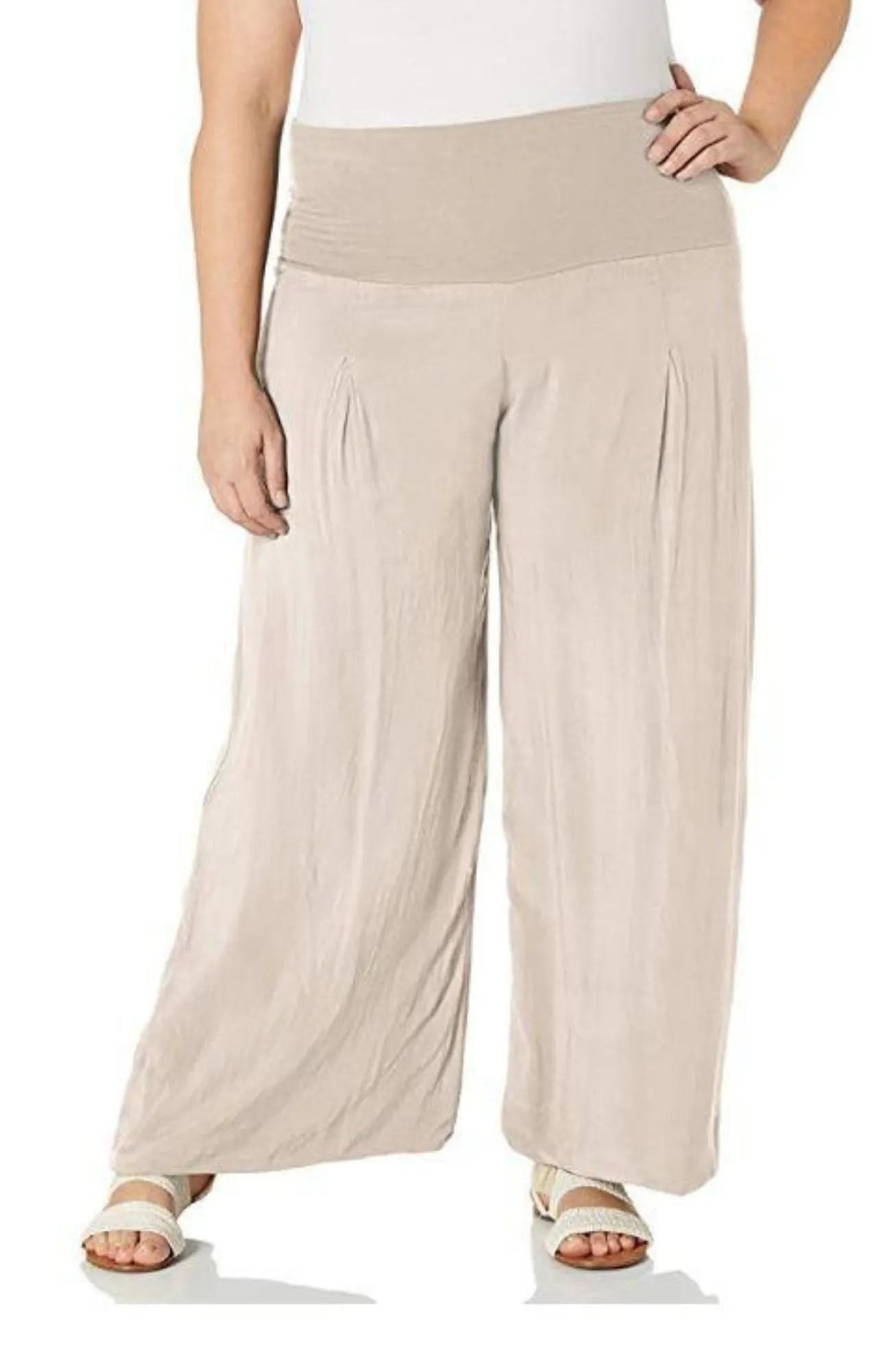 M Made in Italy - Plus Size Maxi Wide Leg Pant