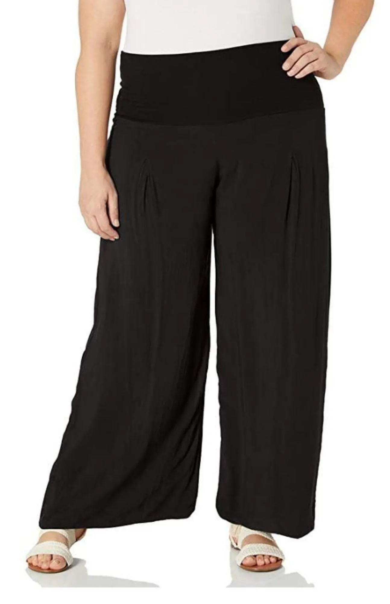 M Made in Italy - Plus Size Maxi Wide Leg Pant