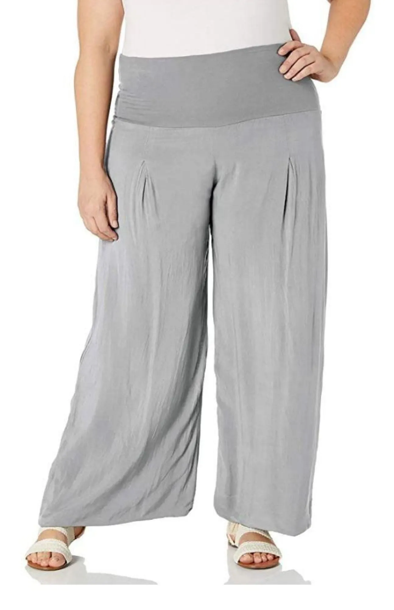 M Made in Italy - Plus Size Maxi Wide Leg Pant