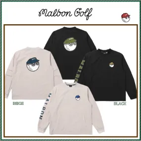 Malbon Golf  |Street Style Long Sleeves Plain Logo Sweatshirts