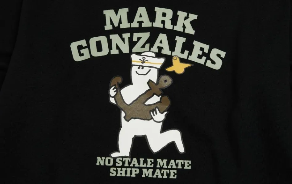 Mark Gonzales  |Unisex Street Style Long Sleeves Logo Sweatshirts