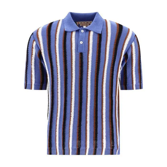 MARNI  |Pullovers Stripes Cotton Short Sleeves Designers