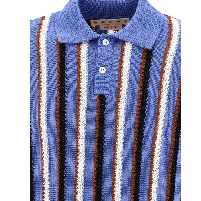 MARNI  |Pullovers Stripes Cotton Short Sleeves Designers