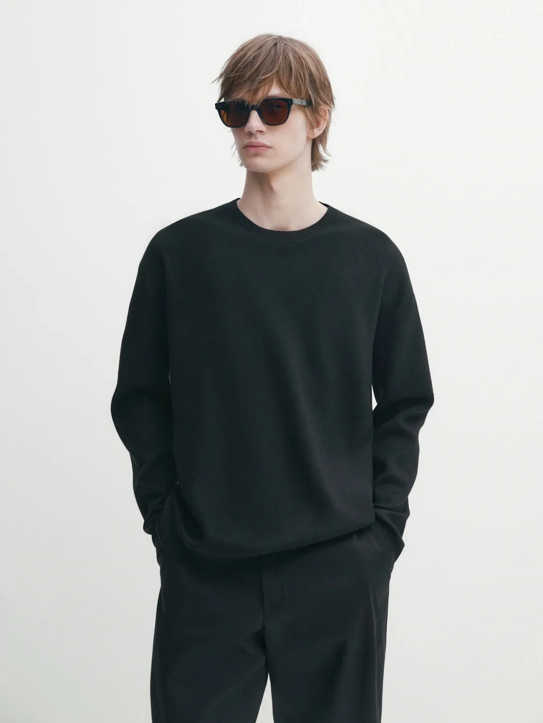 Massimo Dutti  |Pullovers Long Sleeves Plain Sweaters