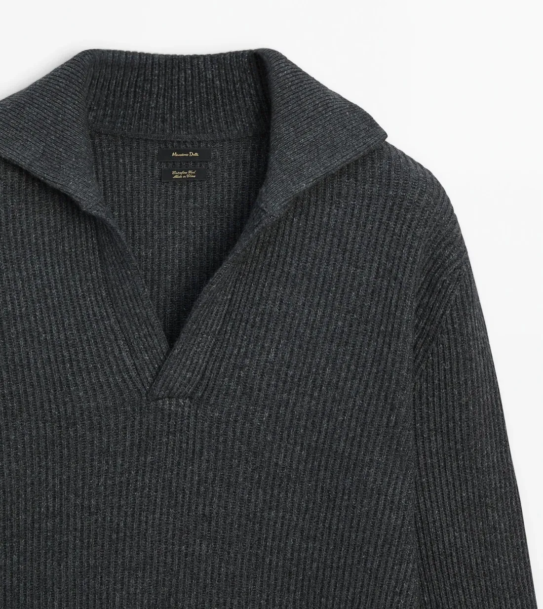 Massimo Dutti  |Pullovers Wool Long Sleeves Plain Sweaters