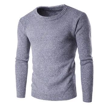 Men Sweaters and Pullovers Hombre Men's Casual Slim Fit Long Sleeved O Neck Knitted Sweater Outwear Clothing SM6