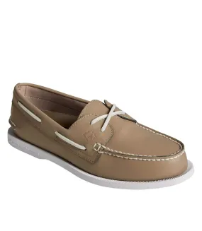 Mens authentic original 2-eye leather boat shoes taupe Sperry