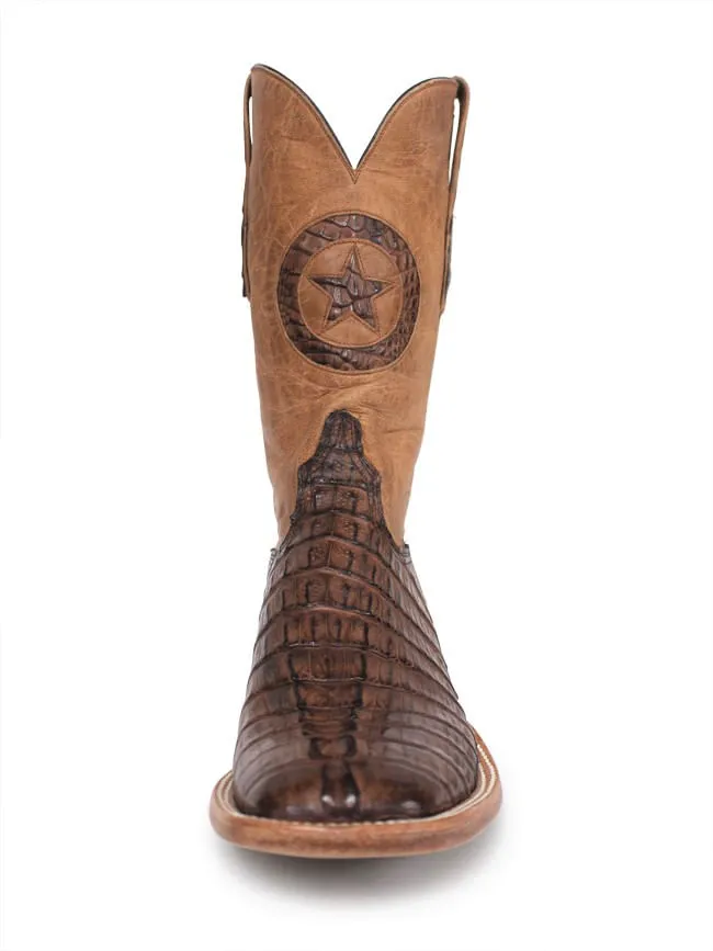 Mens Black Jack Cigar Caiman Tail Cowboy Boots