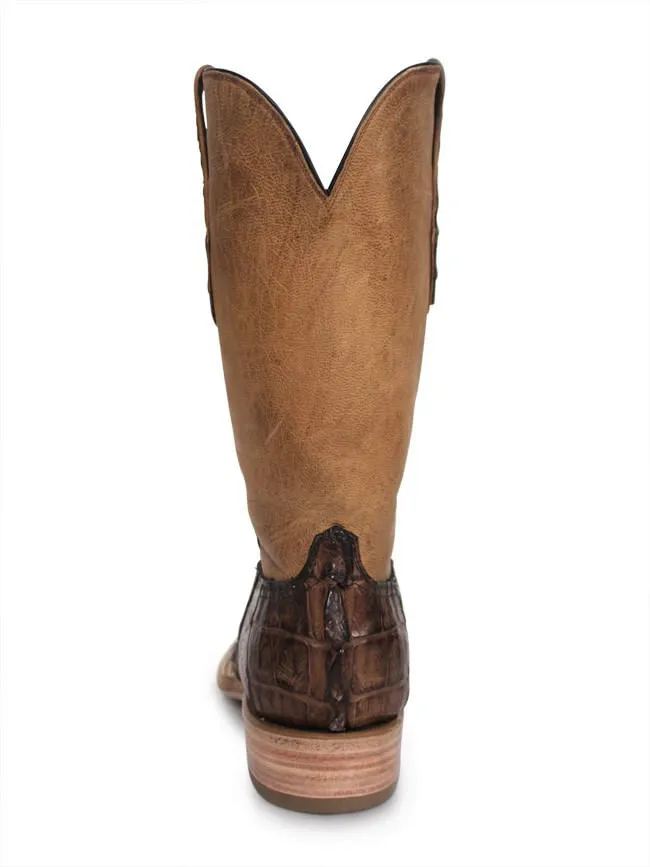 Mens Black Jack Cigar Caiman Tail Cowboy Boots