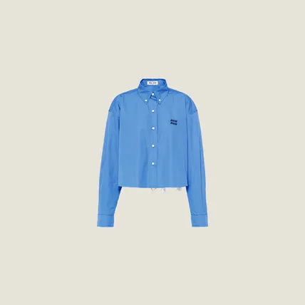 MiuMiu  |Casual Style Long Sleeves Cotton Elegant Style Logo