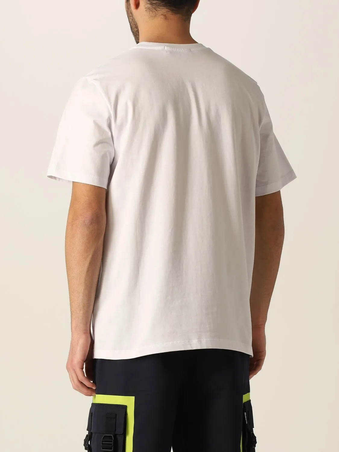 MSGM  |Crew Neck Pullovers Cotton Short Sleeves Logo Designers