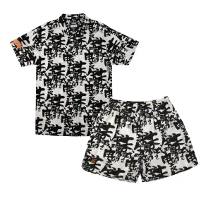 Naruto Black and White Button-Down Set