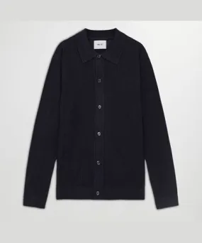 NN.07 Thor Wool-Blend Polo Cardigan