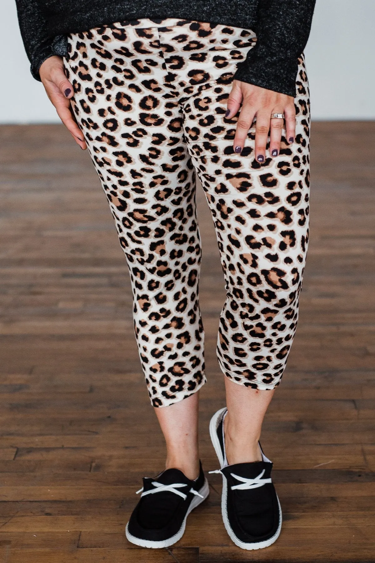 On The Way Leopard Leggings- Ivory