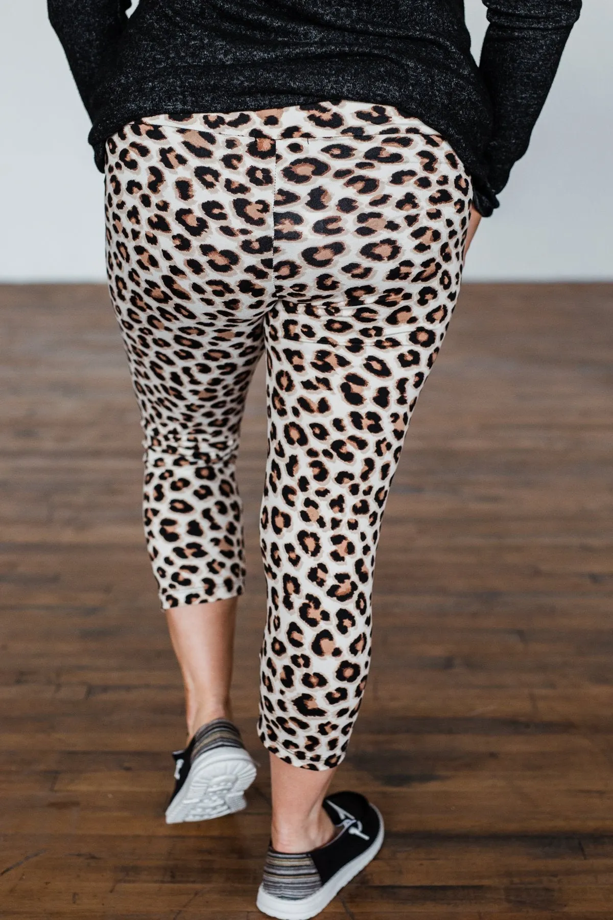 On The Way Leopard Leggings- Ivory