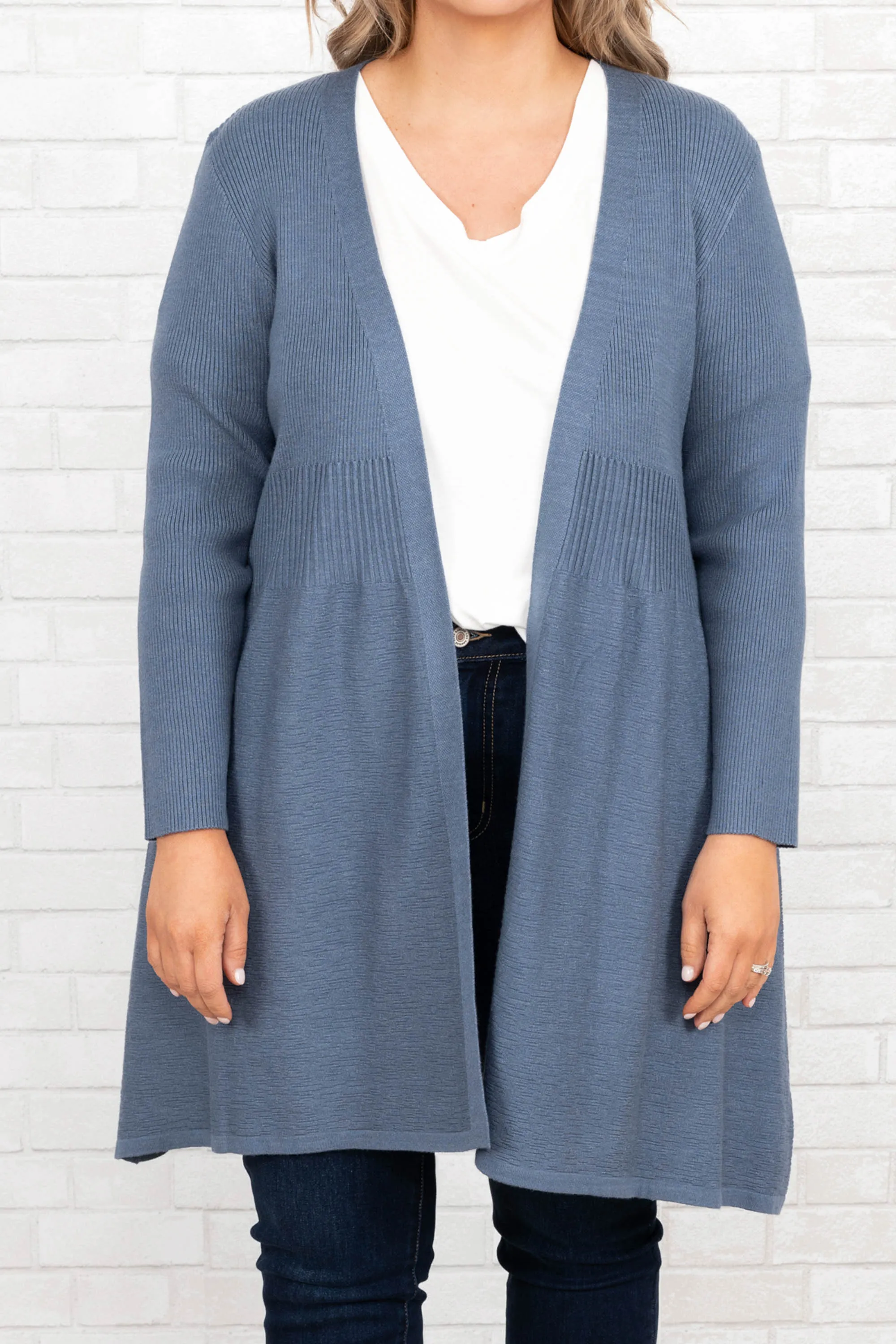 Overthinking It Cardigan, Blue