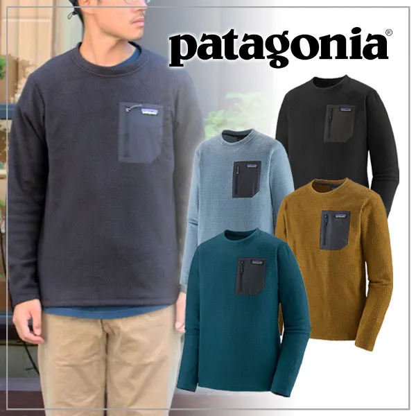 Patagonia  |Long Sleeves Plain Logo Outdoor Sweatshirts