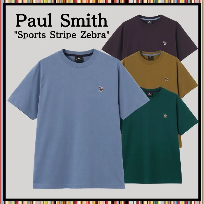 Paul Smith  |Crew Neck Pullovers Plain Cotton Short Sleeves Logo