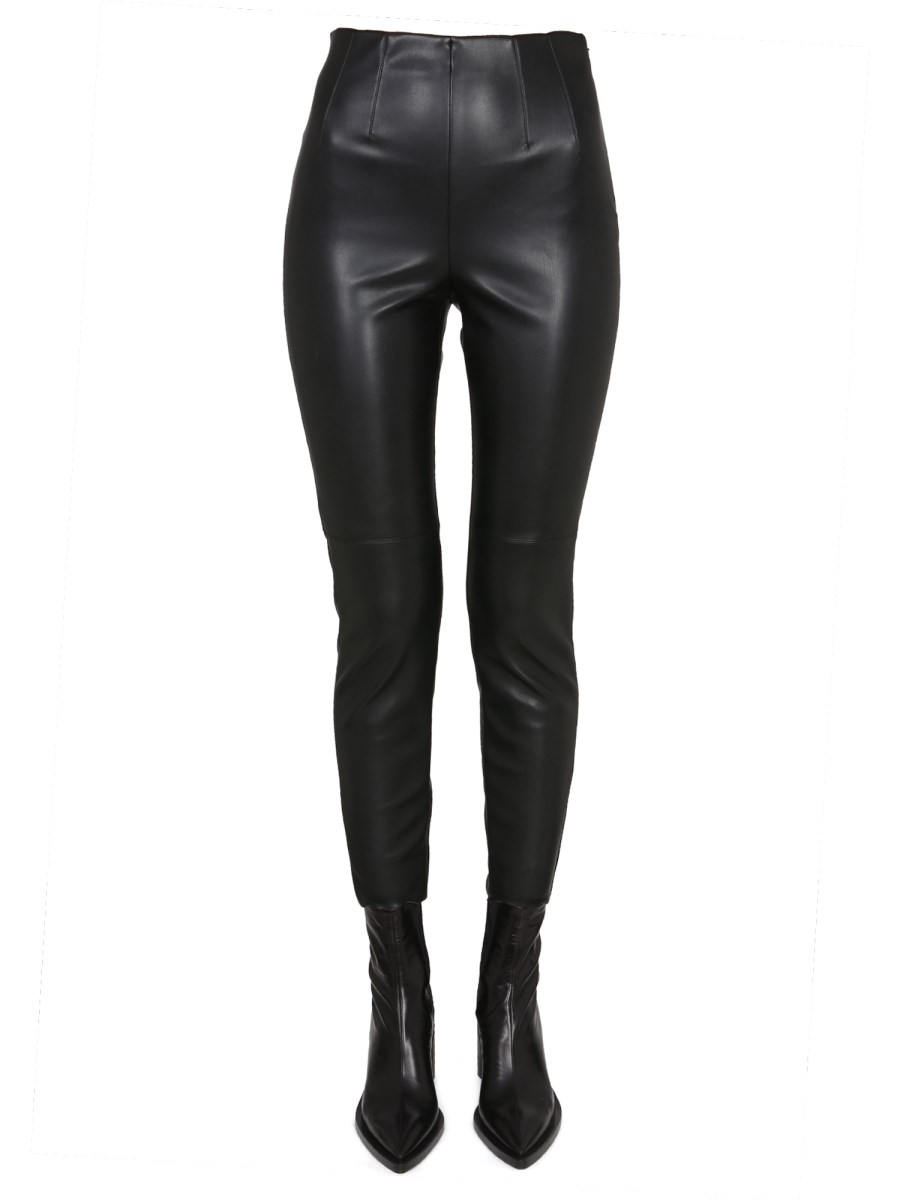 PHILOSOPHY DI LORENZO SERAFINI      LEGGINGS IN ECOPELLE CON CUCITURE