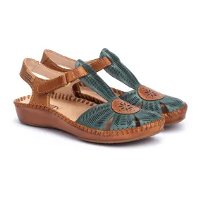 Pikolinos Women’s P. Vallarta Leather Shoes-Emerald