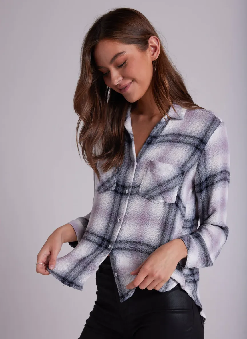 PUCKER PLAID 2 POCKET BUTTON DOWN SHIRT