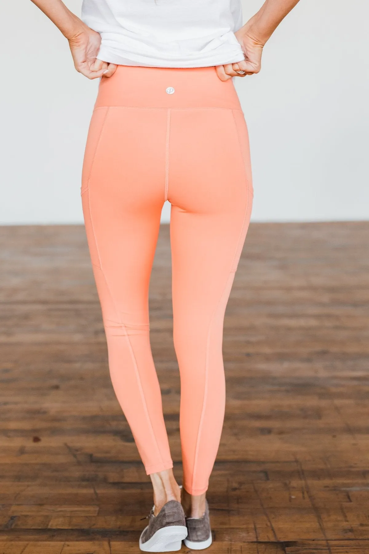 Pulse Basics Athleisure Leggings- Neon Orange