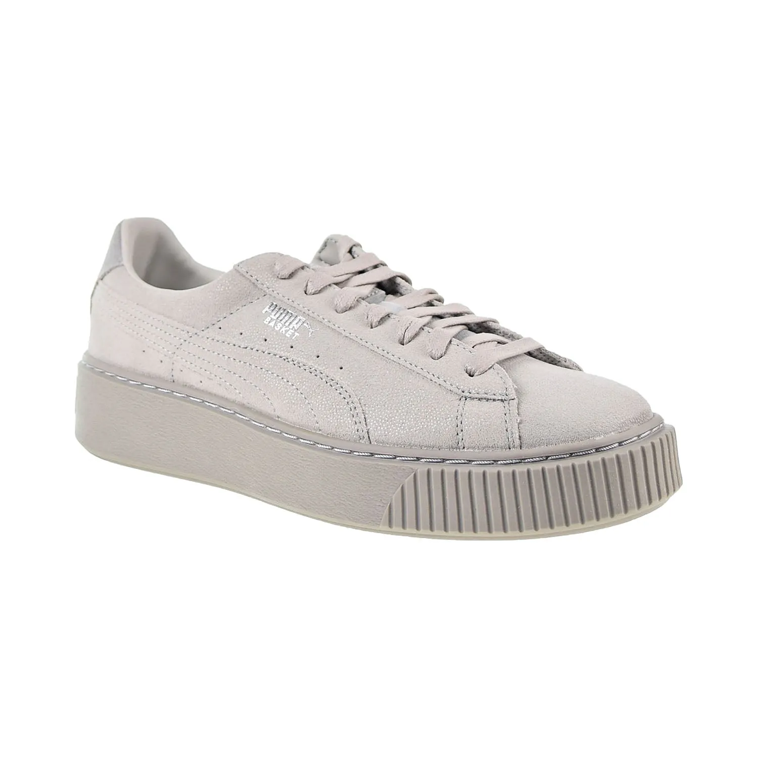 Puma Basket Platform Reset Women's Shoes Gray-Violet