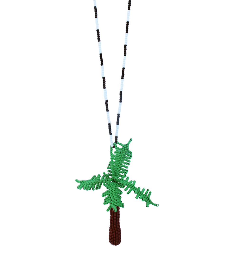 Pájara Pinta Green Totem Palm Necklace