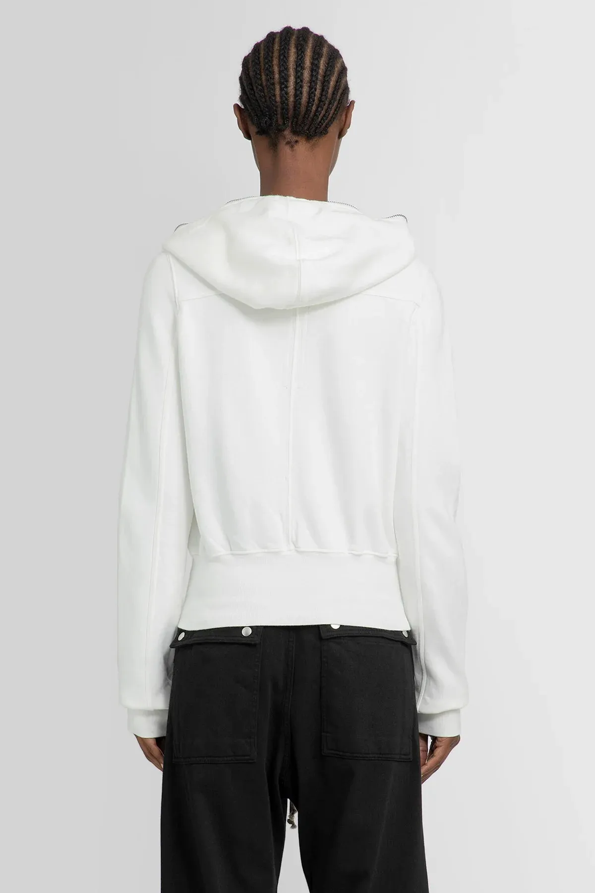 RICK OWENS  |Rib Street Style Long Sleeves Cotton Hoodies & Sweatshirts