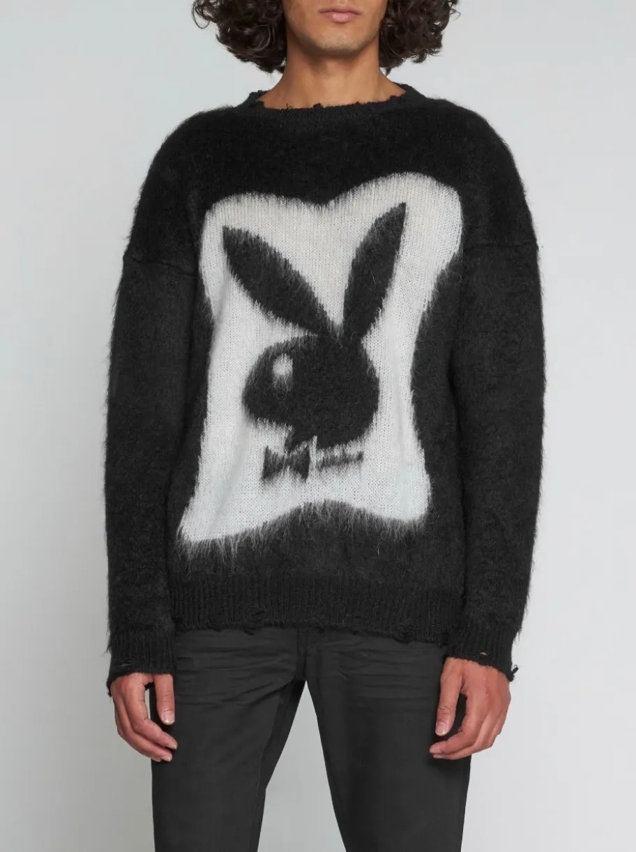 Saint Laurent  |Crew Neck Pullovers Long Sleeves Luxury Sweaters