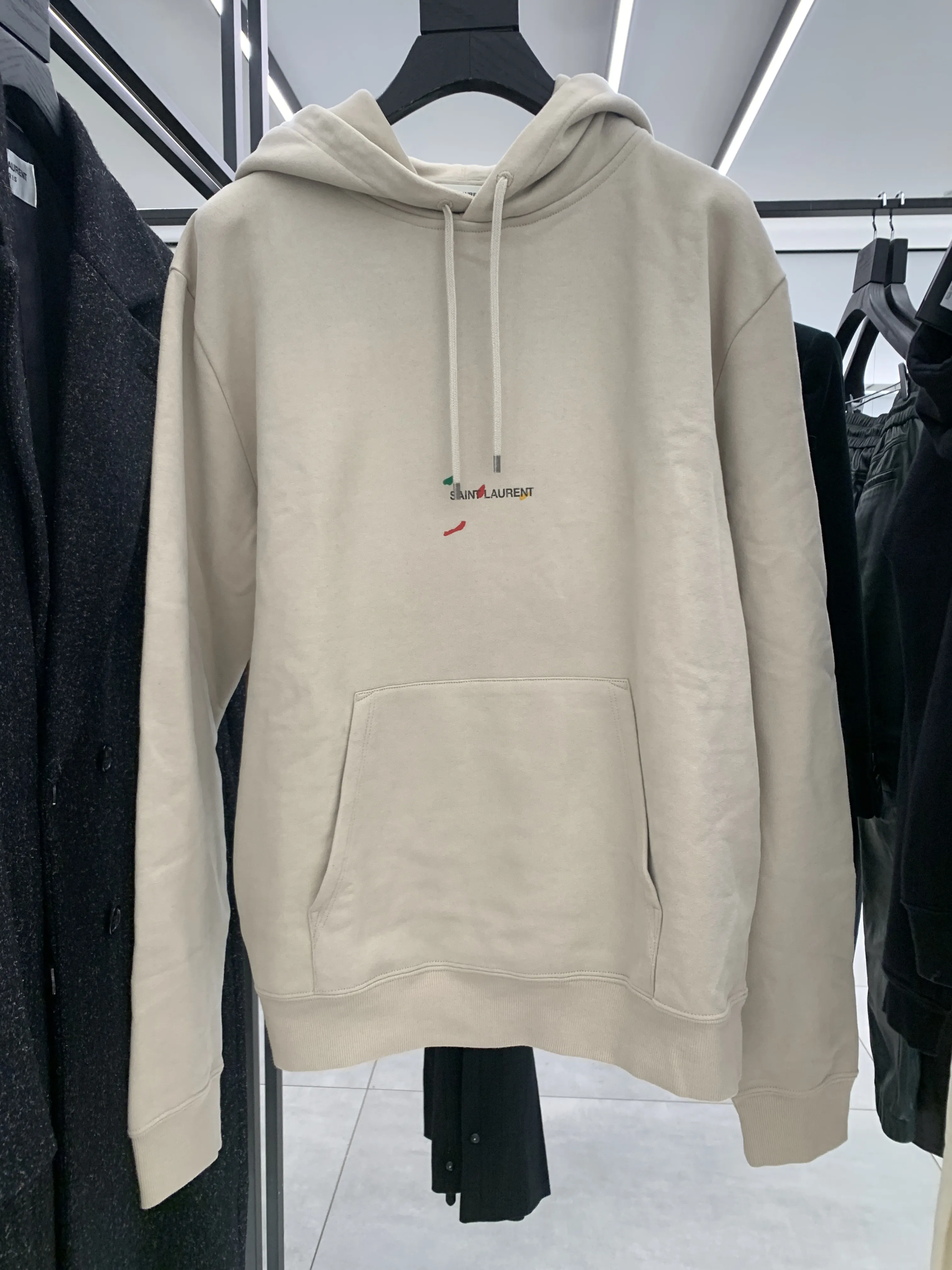 Saint Laurent  |Pullovers Long Sleeves Plain Cotton Logo Luxury Hoodies