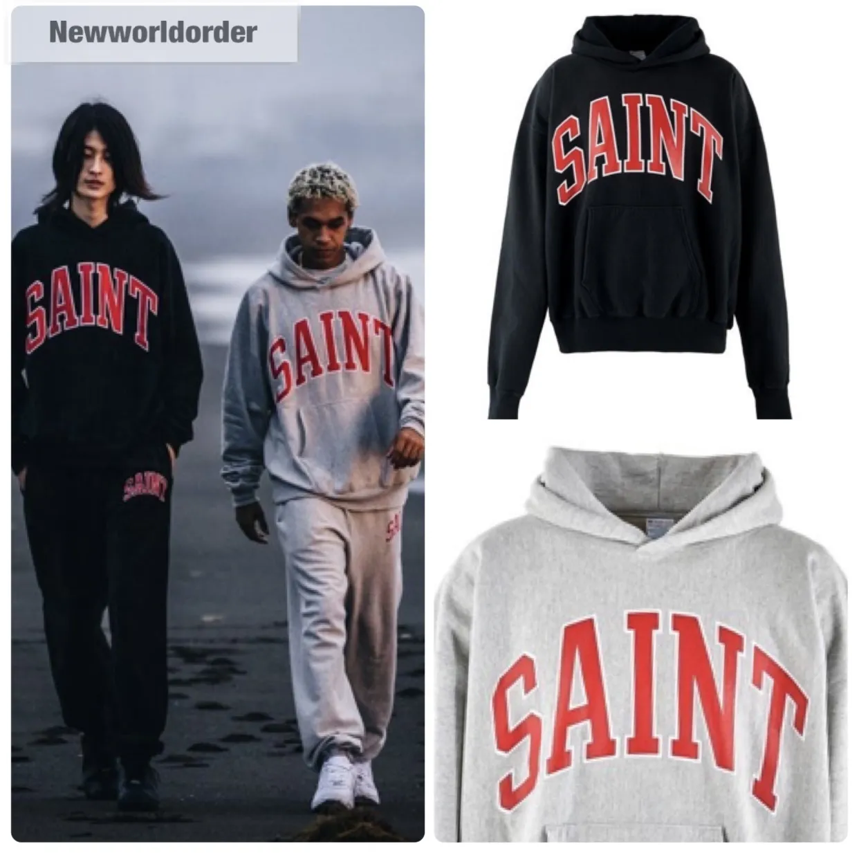 Saint Mxxxxxx  |Pullovers Unisex Street Style Long Sleeves Logo Hoodies