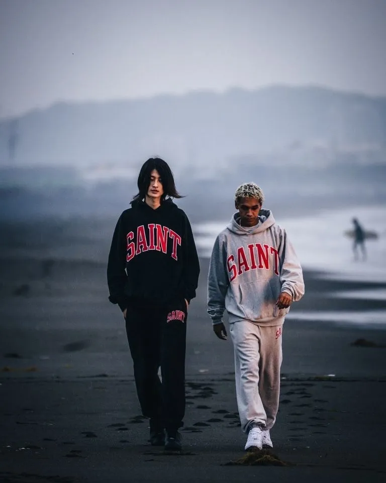 Saint Mxxxxxx  |Pullovers Unisex Street Style Long Sleeves Logo Hoodies