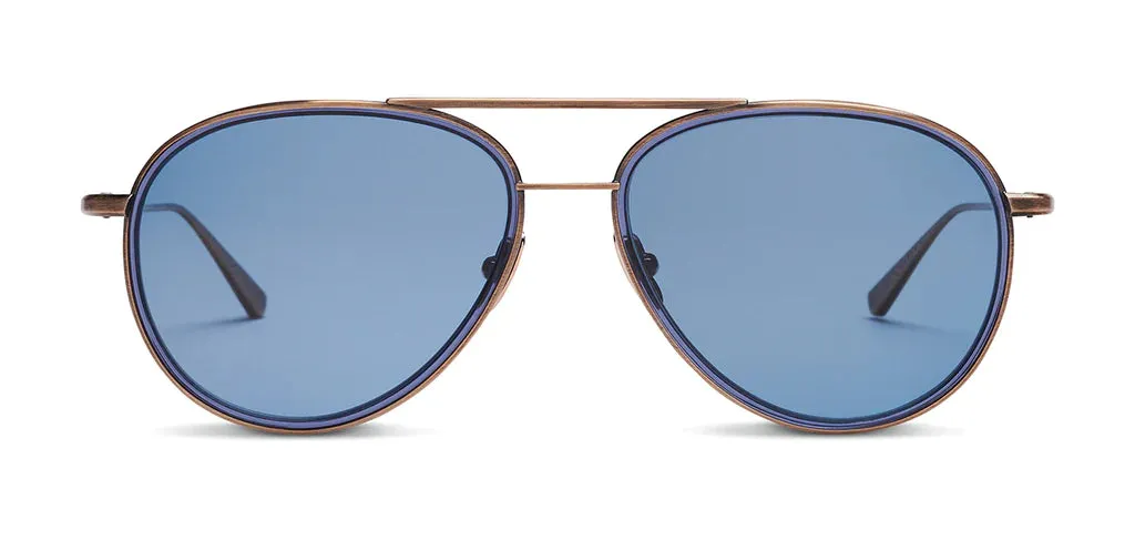 Salt Optics Columbia 56 - Antique Gold/Indigo Blue