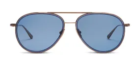 Salt Optics Columbia 56 - Antique Gold/Indigo Blue