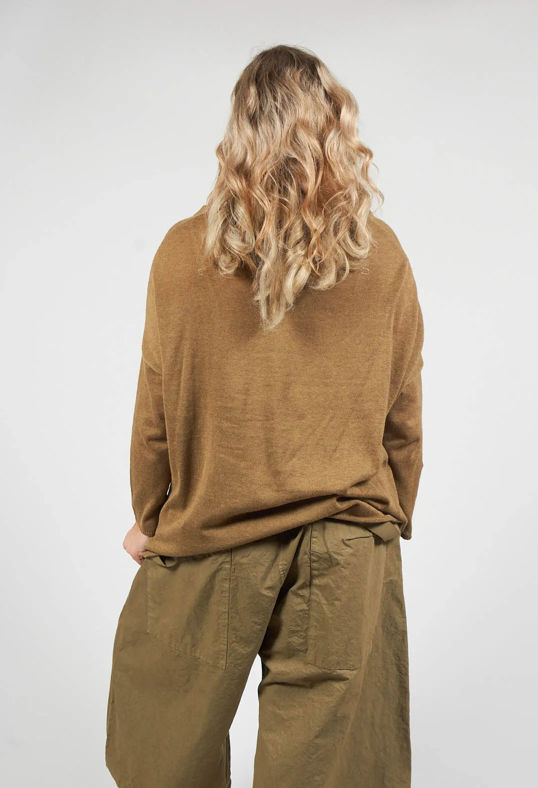 Scollo V Jumper in Khaki