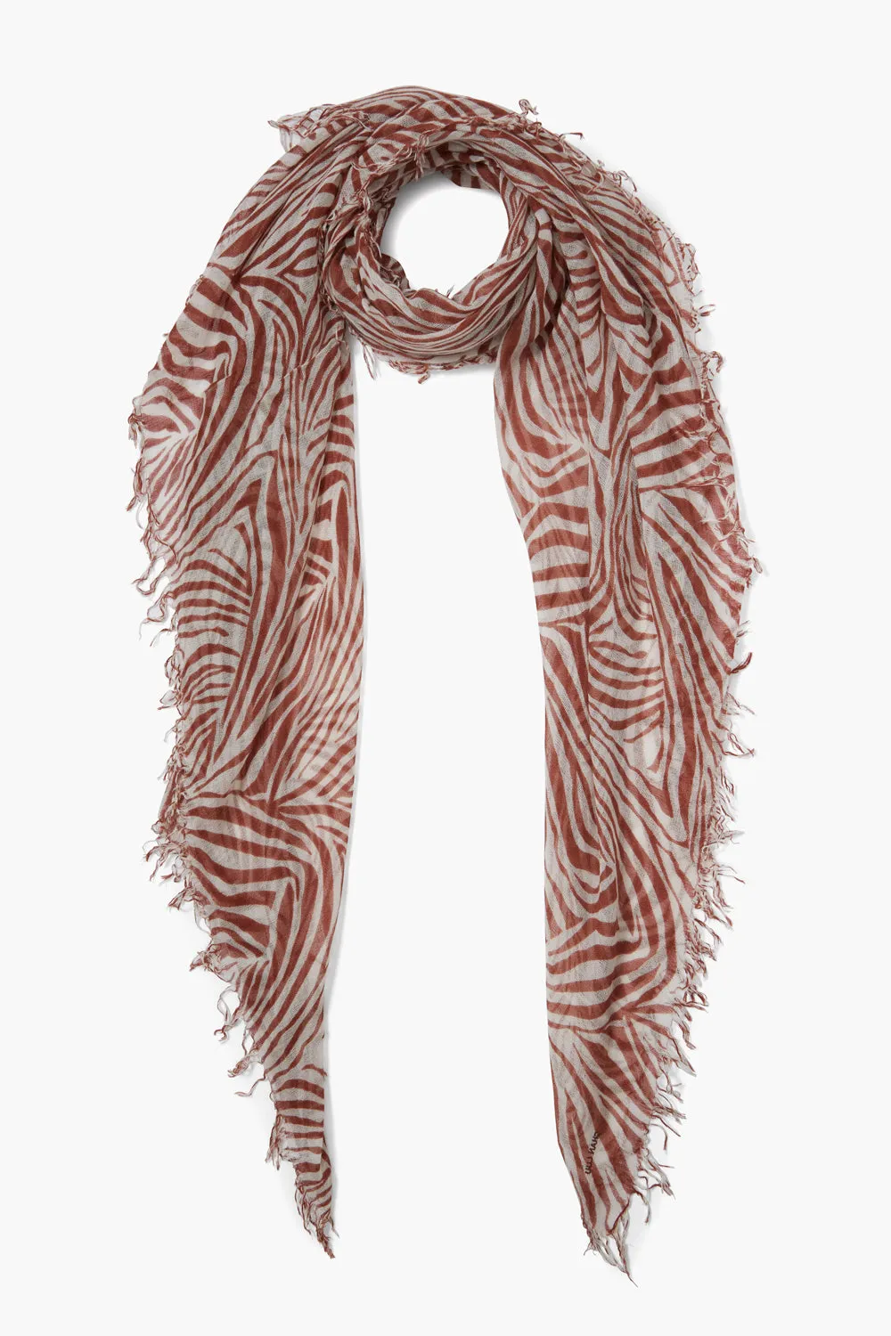 Sequoia Zebra Print Cashmere and Silk Scarf