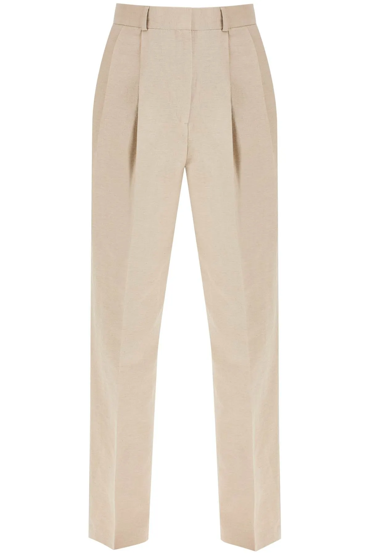 tailored linen blend trousers for men 243 WRB847 FB0196 SAND