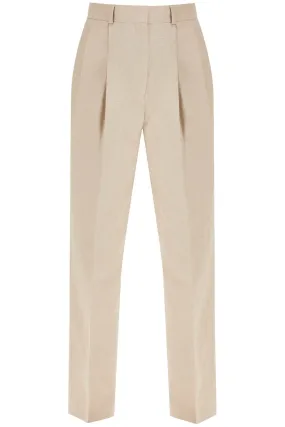 tailored linen blend trousers for men 243 WRB847 FB0196 SAND